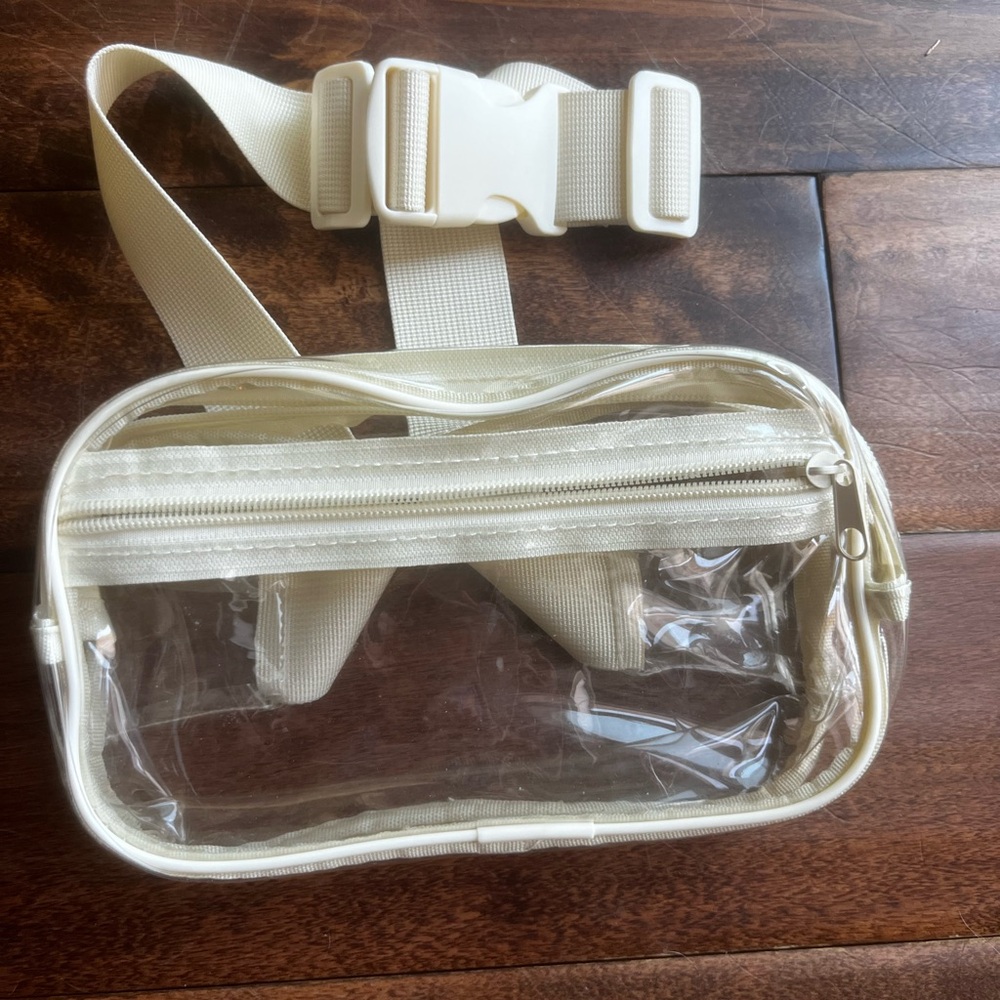 Clear Beige Belt Bag